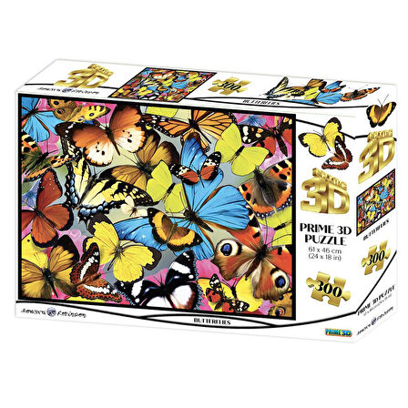 Prime 3D Kelebekler Selfie Puzzle 300 Parça 12254