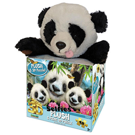 Prime 3D Panda Pelüş ve Selfie 48 Parça Puzzle 15800