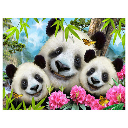 Prime 3D Panda Pelüş ve Selfie 48 Parça Puzzle 15800