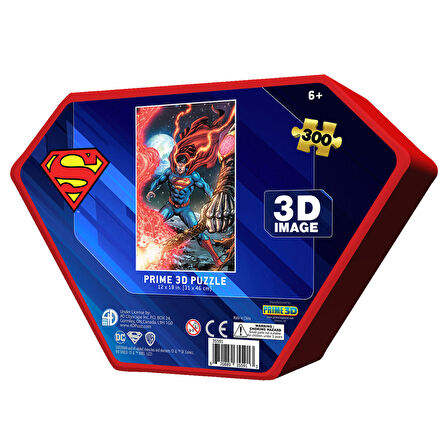 Prime 3D Superman 300 Parça Puzzle 35591 - Metal Kutu