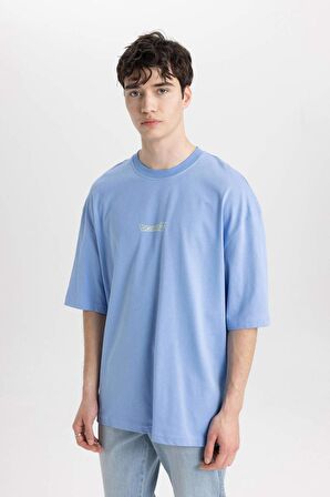DeFacto Dragon Ball Loose Fit Bisiklet Yaka Sırt Baskılı Kısa Kollu Tişört B5525AX24SPBE553