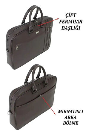 Case Club 2208-5 El Omuz Çantası Büyük Boy 17.3 inç Laptop Evrak Çantası