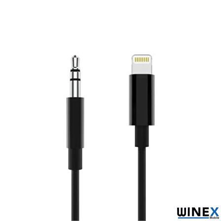 Winex AX37 Gfz Lightning to 3.5mm Aux Ses Kablosu Siyah