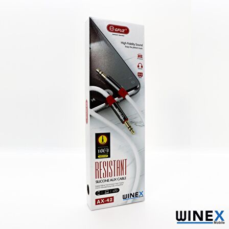 Winex AX42 Gfz 3.5mm Aux Kablo 1m Beyaz