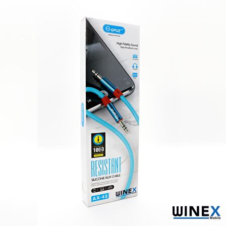 Winex AX42 Gfz 3.5mm Aux Kablo 1m Mavi