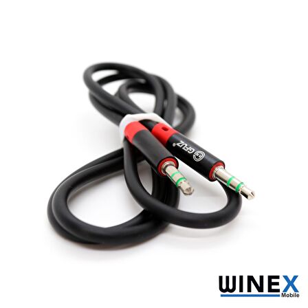 Winex AX42 Gfz 3.5mm Aux Kablo 1m Siyah