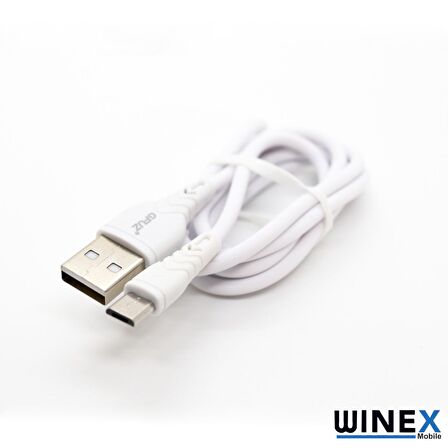 Winex CA-60 USBA to Micro Hızlı Data ve Şarj Kablosu 3A Beyaz