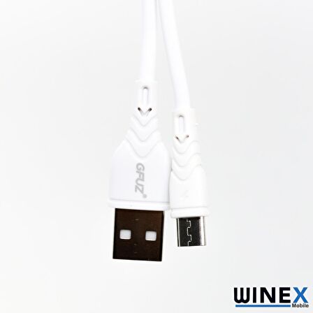 Winex CA-60 USBA to Micro Hızlı Data ve Şarj Kablosu 3A Beyaz