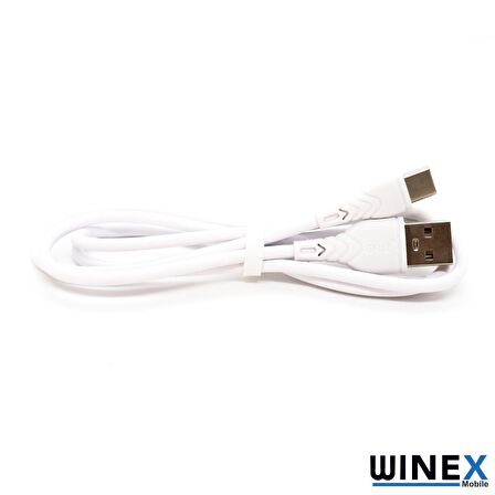 Winex CA-60 USBA to Type-C Hızlı Data ve Şarj Kablosu 3A Beyaz