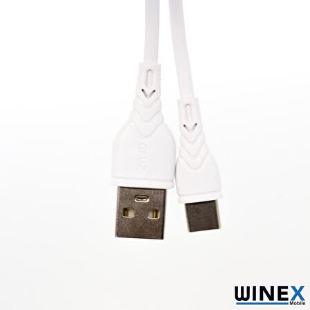 Winex CA-60 USBA to Type-C Hızlı Data ve Şarj Kablosu 3A Beyaz
