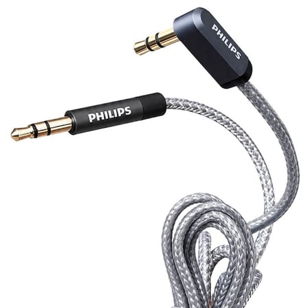 SWR2114F/93 3.5mm AUX Ses Kablosu 1.5 Metre L Tipi Konnektör Örgülü Zırhlı