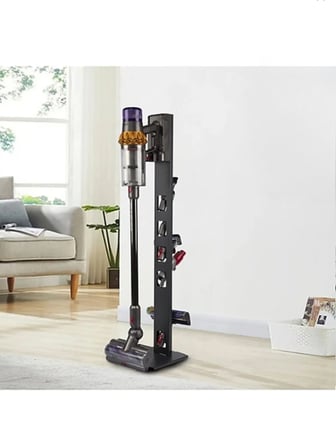 Dyson Uyumlu Alpin Metal Dikey Süpürge Standı Siyah Renk V15-V12-V11-V10-V8-V7-V6-gen5 detect Şarjlı Süpürgelerle Uyumlu