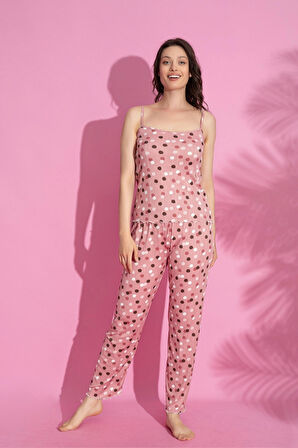 Dreamy 3 Parça Desenli İp Askılı Şortlu Pantolonlu Pegasus Pijama Takımı FHD2130RND2139