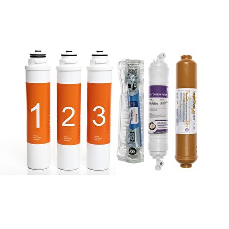 Sulook Waterlife Su Arıtma Cihazı Uyumlu Tak-Çevir 6'lı Filtre Seti, Lg Membranlı