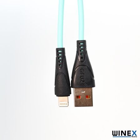 Winex GF30 USB Lightning Hızlı Data ve Şarj Kablosu 2.4A Mavi