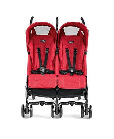 Peg perego Pliko Mini Classico Twin İkiz Bebek Arabası Mod Red