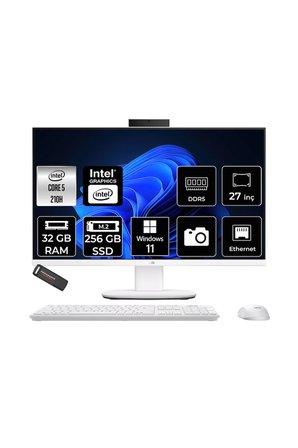 V470 Intel Core 5 210H 32GB 256GB SSD 27" FHD 100Hz W11P All in One Bilgisayar & PER4 USB