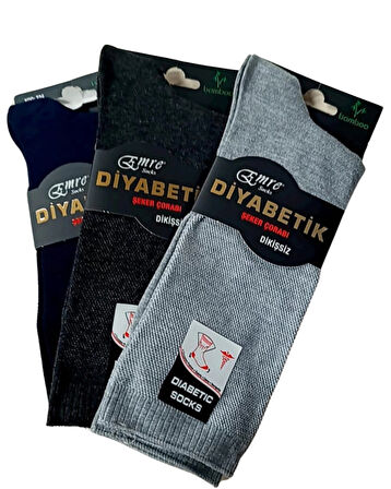Emre Erkek Diyabetik Bambu Çorap 6 Adet