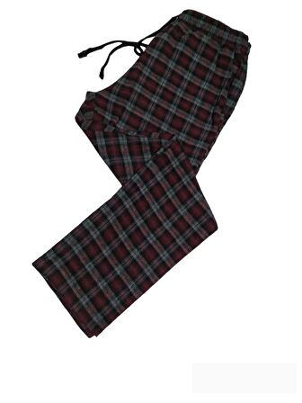 Pijalüx Erkek Ekose Desen Tek Alt 2912/Bordo/M
