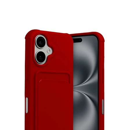 Apple iPhone 17 Kelvin Kartvizitli Silikon - Kırmızı