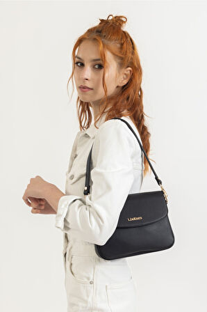 Siyah Kadın El ve Omuz Çantası