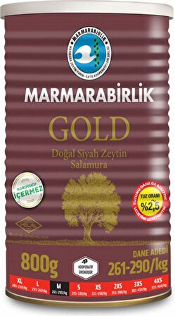 Marmarabirlik Gold Teneke Zeytin 800 Gr X 2 Adet