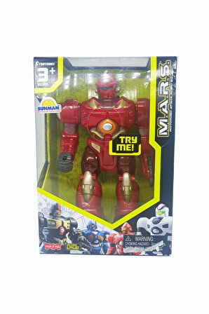 Sunman Oyuncak M.a.r.s. 18 cm Işıklı ve Sesli Yürüyebilen Robot | Çocuklar Için Interaktif Robot Oyuncak