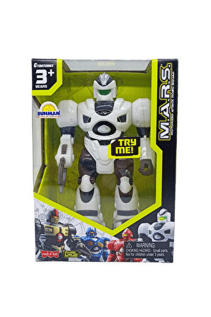 Sunman Oyuncak M.a.r.s. 18 cm Işıklı ve Sesli Yürüyebilen Robot | Çocuklar Için Interaktif Robot Oyuncak