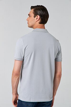 Ds Damat Regular Fit Gri %100 Pamuk Polo Yaka T-shirt