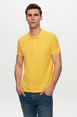 Ds Damat Regular Fit Sari %100 Pamuk Polo Yaka T-shirt 6HC14ORT51000 6HC14ORT51000