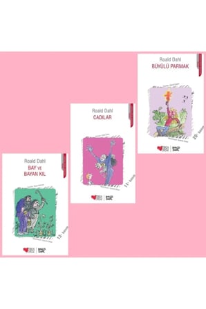 Bay Ve Kıl - Cadılar - Büyülü Parmak, Roald Dahl 3 Kitap + Karaçam Tohumlu Kurşun Kalem