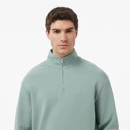 Nautica Erkek Yeşil Regular Fit Dik Yaka Sweatshirt