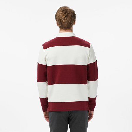 Nautica Erkek Bordo Regular Fit Çizgili Sweatshirt