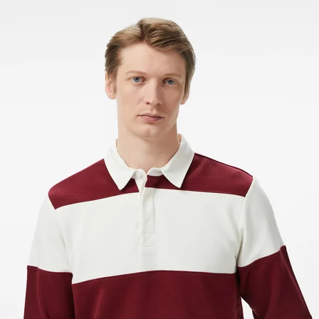 Nautica Erkek Bordo Regular Fit Çizgili Sweatshirt