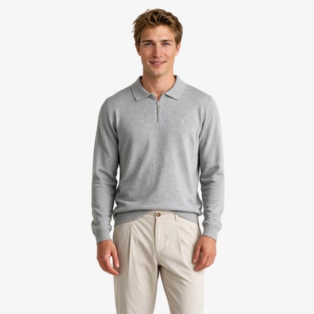 Nautica Erkek Gri Regular Fit Triko
