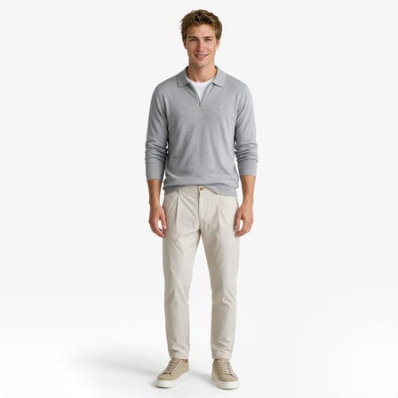 Nautica Erkek Gri Regular Fit Triko