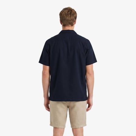 Nautica Erkek Lacivert Regular Fit Kısa Kollu Gömlek