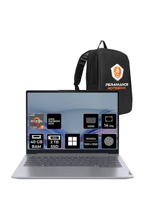 ThinkBook 14 Gen 7 Ryzen 5 7535HS 40GB RAM 2TB SSD 14" FHD+ W11P Dizüstü Bilgisayar