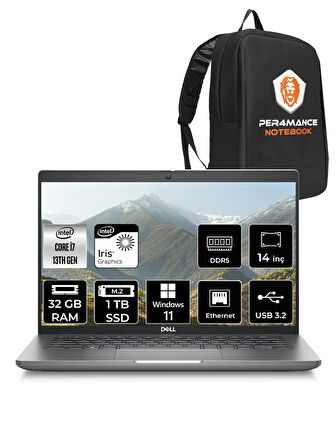 DELL Latitude 5440 i7 1370P 32GB DDR5 1TB SSD 14'' FHD W11H Dizüstü Bilgisayar & PER4 ÇANTA