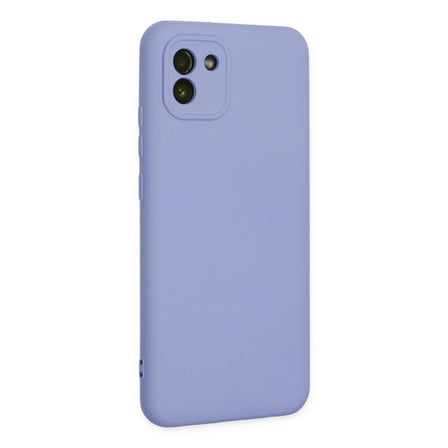 Samsung Galaxy A03 Kılıf Nano içi Kadife Silikon - Lila