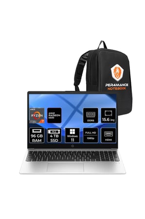255R G10 Ryzen 7 7735U 96GB 4TB SSD 15.6" FHD W11P Dizüstü Bilgisayar & PER4 Çanta