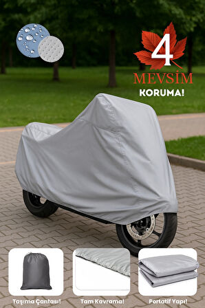 Vespa Primavera 150 Arka Çanta Uyumlu Motor Branda Motosiklet Örtüsü