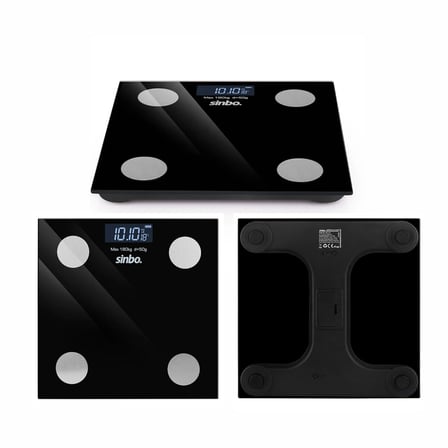 DİJİTAL - PİLLİ CAM BANYO BASKÜLÜ LCD EKRAN - SICAKLIK GÖSTERGELİ 180KG/50GR 28X28CM SBS-4466 (5671) gotlthmngoxx