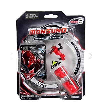 MONSUNO, Lisanslı Sizzler Figür, Fırlatma Kapsülü ve Oyun Kartı