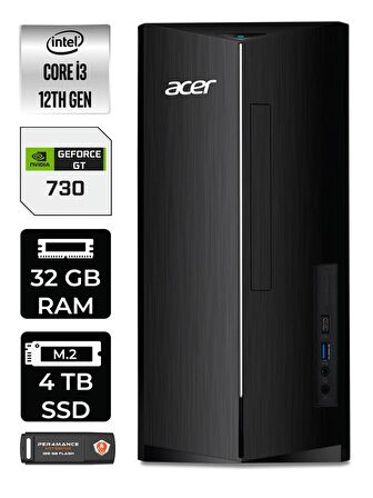 Lenovo NEO 50T i3 12100 32GB RAM 4TB SSD RX550/4GB W11PRO 11SC001ATX MASAÜSTÜ PC & PER4 BELLEK