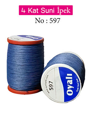 Oyalı 4 Kat Suni İpek İplik İğne Oyası Boncuk İpi Tığ Oyası No:597