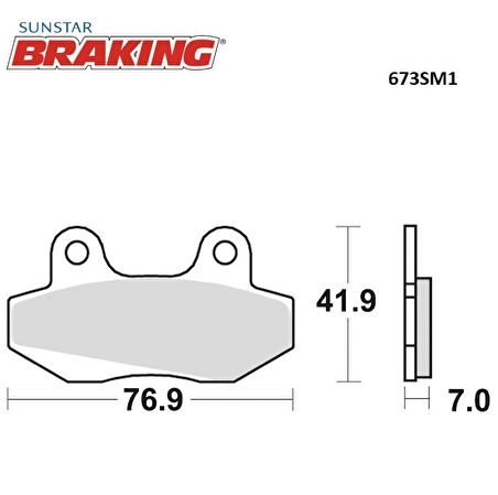 YARI METALİK FREN BALATASI / HYOSUNG / GV 650 AQUILA / 650cc / ÖN & ARKA  / 2005-2006-2007-2008-2009-2010-2011-2012-2013-2014-2015