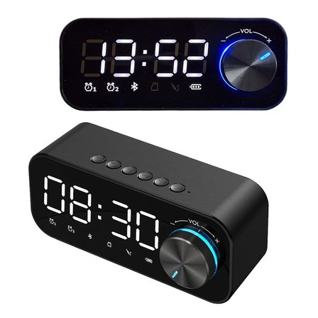 Upway LED Işıklı Dijital Masa Saati – Bluetooth Hoparlör SD Kart Çift Alarm