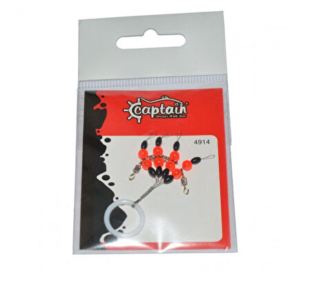 Captain 4914 4 LÜ Paket Boncuklu Fırdöndülü Stopper S BEDEN