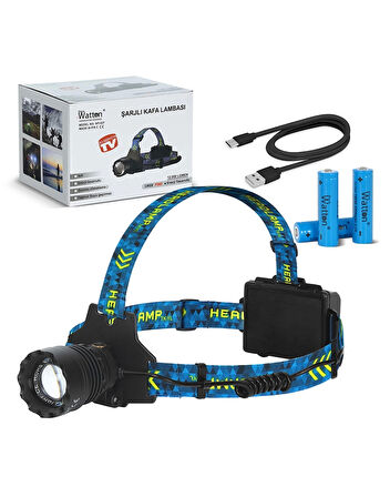 Watton Wt-627 CREE P360 LED ŞARJLI KAFA LAMBASI
